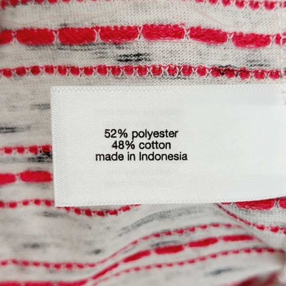 Lane Bryant Dress Off The Shoulder Gray Pink Stripe Tie Waist Dress P4984 - Picture 7 of 9